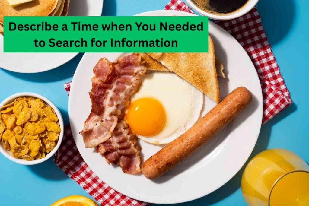 Describe a Time when You Needed to Search for Information